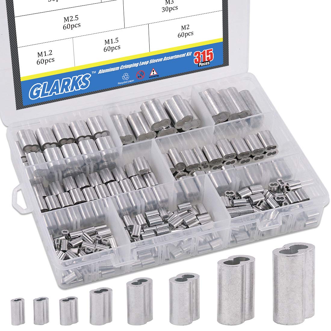 Glarks Lot de 315 embouts à sertir en aluminium — Le kit qui sauve vos câbles